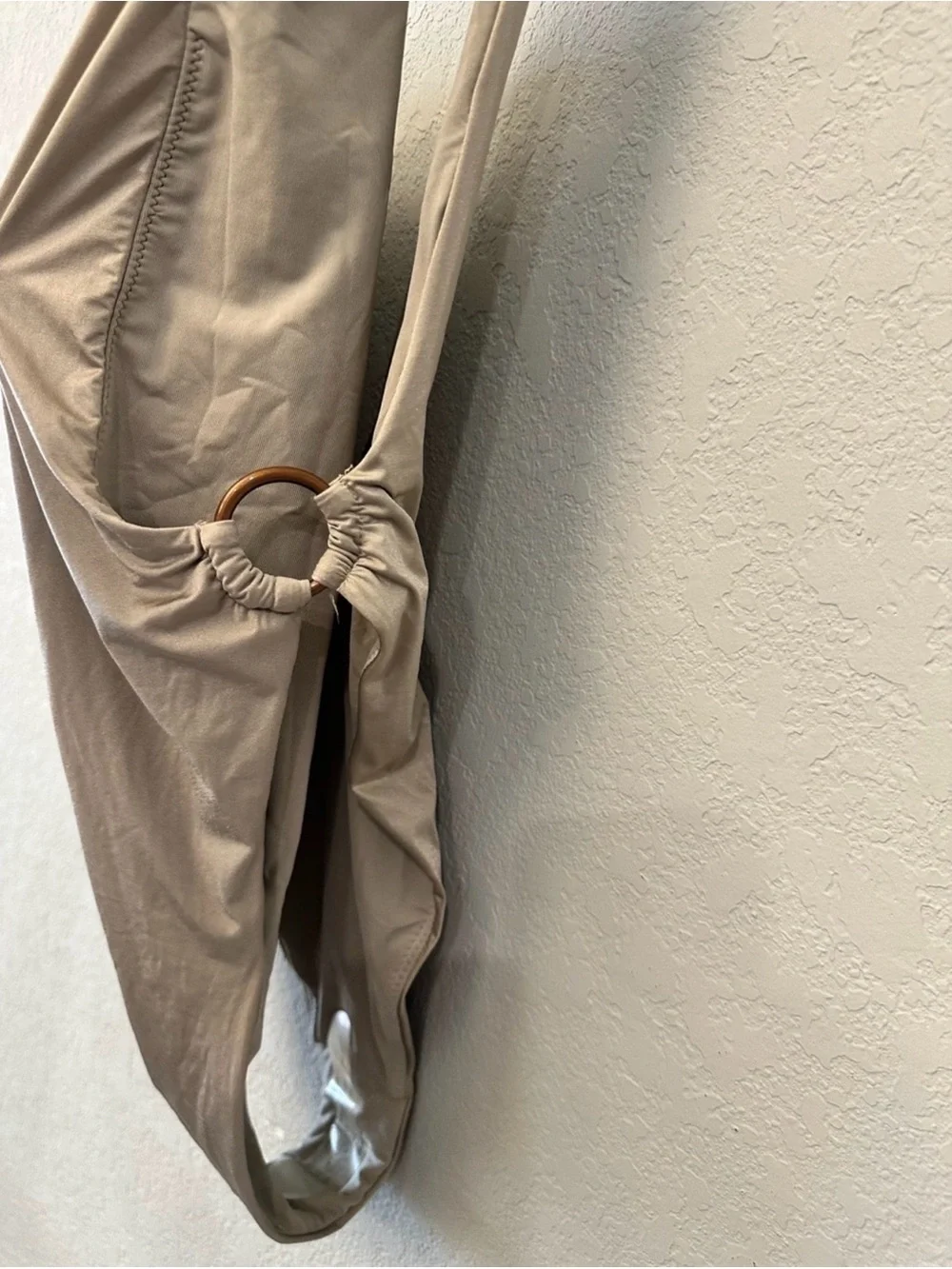 Aerie Classic Scoop Neck one piece swimsuit in Taupe New without tags M